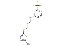 N-{3-[(5-methyl-1,3,4-thiadiazol-2-yl)thio]propyl}-2-(trifluoromethyl)pyrimidin-4-amine