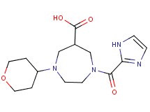 1-(1H-imidazol-2-ylcarbonyl)-4-(tetrahydro-2H-pyran-4-yl)-1,4-diazepane-6-carboxylic acid