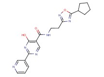 N-[2-(5-cyclopentyl-1,2,4-oxadiazol-3-yl)ethyl]-4-hydroxy-2-pyridin-3-ylpyrimidine-5-carboxamide