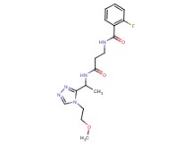 2-fluoro-N-[3-({1-[4-(2-methoxyethyl)-4H-1,2,4-triazol-3-yl]ethyl}amino)-3-oxopropyl]benzamide