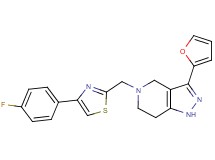 5-{[4-(4-fluorophenyl)-1,3-thiazol-2-yl]methyl}-3-(2-furyl)-4,5,6,7-tetrahydro-1H-pyrazolo[4,3-c]pyridine