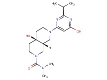(4aR*,8aR*)-4a-hydroxy-7-(6-hydroxy-2-isopropylpyrimidin-4-yl)-N,N-dimethyloctahydro-2,7-naphthyridine-2(1H)-carboxamide
