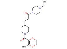 1-ethyl-4-(3-{1-[(3-methyl-5,6-dihydro-1,4-dioxin-2-yl)carbonyl]-4-piperidinyl}propanoyl)piperazine