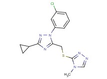 1-(3-chlorophenyl)-3-cyclopropyl-5-{[(4-methyl-4H-1,2,4-triazol-3-yl)thio]methyl}-1H-1,2,4-triazole