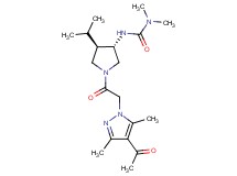 N'-{(3S*,4R*)-1-[(4-acetyl-3,5-dimethyl-1H-pyrazol-1-yl)acetyl]-4-isopropyl-3-pyrrolidinyl}-N,N-dimethylurea