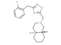 (4aS*,8aR*)-2-{[3-(2-fluorobenzyl)-1,2,4-oxadiazol-5-yl]methyl}decahydroisoquinoline