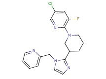 5-chloro-3-fluoro-2-{3-[1-(2-pyridinylmethyl)-1H-imidazol-2-yl]-1-piperidinyl}pyridine