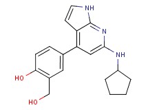 4-[6-(cyclopentylamino)-1H-pyrrolo[2,3-b]pyridin-4-yl]-2-(hydroxymethyl)phenol