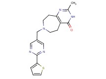 2-methyl-7-{[2-(2-thienyl)pyrimidin-5-yl]methyl}-3,5,6,7,8,9-hexahydro-4H-pyrimido[4,5-d]azepin-4-one