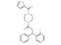 1-[3-(2-fluorophenyl)-3-phenylpropanoyl]-4-(2-furoyl)piperazine