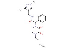 2-(4-butyl-2,3-dioxopiperazin-1-yl)-N-[(1,3-dimethyl-1H-pyrazol-4-yl)methyl]-2-phenylacetamide