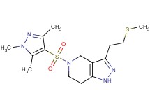 3-[2-(methylthio)ethyl]-5-[(1,3,5-trimethyl-1H-pyrazol-4-yl)sulfonyl]-4,5,6,7-tetrahydro-1H-pyrazolo[4,3-c]pyridine