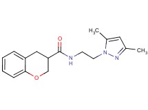 N-[2-(3,5-dimethyl-1H-pyrazol-1-yl)ethyl]chromane-3-carboxamide