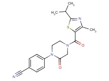 4-{4-[(2-isopropyl-4-methyl-1,3-thiazol-5-yl)carbonyl]-2-oxo-1-piperazinyl}benzonitrile