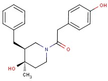 (3S*,4R*)-3-benzyl-1-[(4-hydroxyphenyl)acetyl]-4-methyl-4-piperidinol