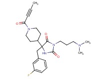 5-[1-(2-butynoyl)-4-piperidinyl]-3-[3-(dimethylamino)propyl]-5-(3-fluorobenzyl)-2,4-imidazolidinedione