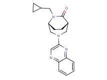 (1S*,5R*)-6-(cyclopropylmethyl)-3-quinoxalin-2-yl-3,6-diazabicyclo[3.2.2]nonan-7-one