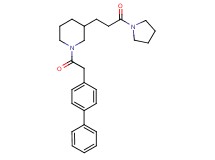 1-(4-biphenylylacetyl)-3-[3-oxo-3-(1-pyrrolidinyl)propyl]piperidine
