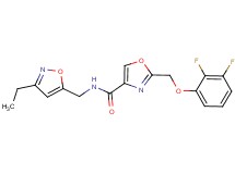 2-[(2,3-difluorophenoxy)methyl]-N-[(3-ethyl-5-isoxazolyl)methyl]-1,3-oxazole-4-carboxamide
