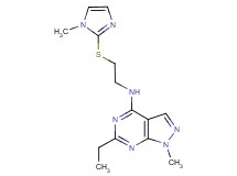 6-ethyl-1-methyl-N-{2-[(1-methyl-1H-imidazol-2-yl)thio]ethyl}-1H-pyrazolo[3,4-d]pyrimidin-4-amine