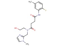 N'-(2-fluoro-5-methylphenyl)-N-(2-hydroxyethyl)-N-[(1-methyl-1H-imidazol-2-yl)methyl]succinamide
