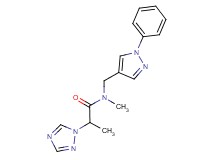 N-methyl-N-[(1-phenyl-1H-pyrazol-4-yl)methyl]-2-(1H-1,2,4-triazol-1-yl)propanamide