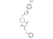 (3R,9aR)-3-[(benzylthio)methyl]-8-{[4-(4-fluorophenyl)-1,3-thiazol-2-yl]methyl}tetrahydro-2H-pyrazino[1,2-a]pyrazine-1,4(3H,6H)-dione