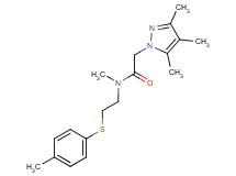 N-methyl-N-{2-[(4-methylphenyl)thio]ethyl}-2-(3,4,5-trimethyl-1H-pyrazol-1-yl)acetamide