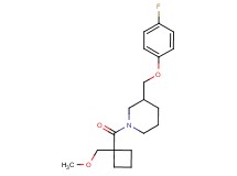 3-[(4-fluorophenoxy)methyl]-1-{[1-(methoxymethyl)cyclobutyl]carbonyl}piperidine