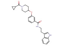 3-{[1-(cyclopropylcarbonyl)-4-piperidinyl]oxy}-N-[2-(1H-indol-3-yl)ethyl]benzamide