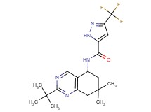N-(2-tert-butyl-7,7-dimethyl-5,6,7,8-tetrahydroquinazolin-5-yl)-3-(trifluoromethyl)-1H-pyrazole-5-carboxamide