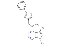 N,1,3-trimethyl-N-[(2-phenyl-1,3-thiazol-4-yl)methyl]-1H-pyrazolo[3,4-d]pyrimidin-4-amine