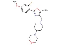 4-(1-{[2-(2-fluoro-4-methoxyphenyl)-5-methyl-1,3-oxazol-4-yl]methyl}-4-piperidinyl)morpholine