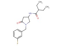 2-ethyl-N-[1-(3-fluorobenzyl)-5-oxo-3-pyrrolidinyl]butanamide