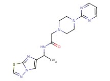 N-(1-imidazo[2,1-b][1,3,4]thiadiazol-6-ylethyl)-2-[4-(2-pyrimidinyl)-1-piperazinyl]acetamide