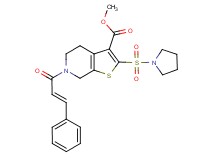 methyl 6-[(2E)-3-phenyl-2-propenoyl]-2-(1-pyrrolidinylsulfonyl)-4,5,6,7-tetrahydrothieno[2,3-c]pyridine-3-carboxylate