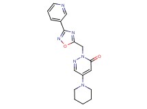 5-(1-piperidinyl)-2-{[3-(3-pyridinyl)-1,2,4-oxadiazol-5-yl]methyl}-3(2H)-pyridazinone