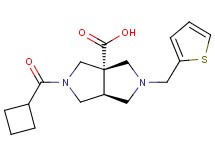 (3aS*,6aS*)-2-(cyclobutylcarbonyl)-5-(2-thienylmethyl)hexahydropyrrolo[3,4-c]pyrrole-3a(1H)-carboxylic acid