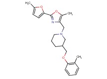1-{[5-methyl-2-(5-methyl-2-furyl)-1,3-oxazol-4-yl]methyl}-3-[(2-methylphenoxy)methyl]piperidine