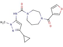 N-(3-cyclopropyl-1-methyl-1H-pyrazol-5-yl)-4-(3-furoyl)-1,4-diazepane-1-carboxamide