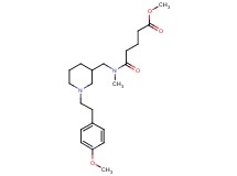 methyl 5-[({1-[2-(4-methoxyphenyl)ethyl]-3-piperidinyl}methyl)(methyl)amino]-5-oxopentanoate