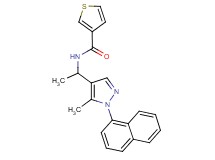 N-{1-[5-methyl-1-(1-naphthyl)-1H-pyrazol-4-yl]ethyl}-3-thiophenecarboxamide