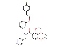 N-{3-[2-(4-fluorophenyl)ethoxy]benzyl}-2,3,4-trimethoxy-N-(4-pyridinylmethyl)benzamide