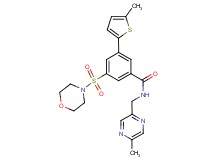 N-[(5-methyl-2-pyrazinyl)methyl]-3-(5-methyl-2-thienyl)-5-(4-morpholinylsulfonyl)benzamide