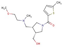 {(3R*,4R*)-4-{[(2-methoxyethyl)(methyl)amino]methyl}-1-[(5-methyl-2-thienyl)carbonyl]pyrrolidin-3-yl}methanol