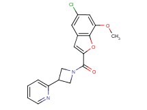 2-{1-[(5-chloro-7-methoxy-1-benzofuran-2-yl)carbonyl]azetidin-3-yl}pyridine