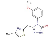 4-(3-methoxyphenyl)-5-[(4-methyl-1,3-thiazol-2-yl)methyl]-2,4-dihydro-3H-1,2,4-triazol-3-one