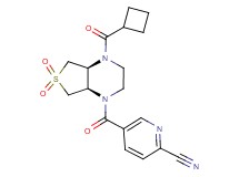 5-{[(4aS*,7aR*)-4-(cyclobutylcarbonyl)-6,6-dioxidohexahydrothieno[3,4-b]pyrazin-1(2H)-yl]carbonyl}-2-pyridinecarbonitrile