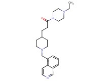 5-({4-[3-(4-ethyl-1-piperazinyl)-3-oxopropyl]-1-piperidinyl}methyl)isoquinoline