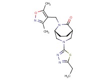 (1S*,5R*)-6-[(3,5-dimethyl-4-isoxazolyl)methyl]-3-(5-ethyl-1,3,4-thiadiazol-2-yl)-3,6-diazabicyclo[3.2.2]nonan-7-one